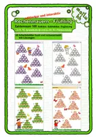 Vorschau - Mal- und Bastelvorlagen - Rechenmauern Frühling ZR 100 editierbar + interaktiv - Deckblatt