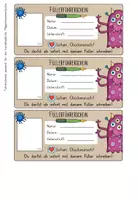 Vorschau - Bildkarten - Füllerführerschein/Füllerdiplom passend zum Selbstlernheft mit dem Klecksmonster - Seite 1