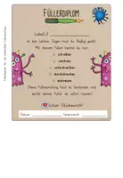 Vorschau - Bildkarten - Füllerführerschein/Füllerdiplom passend zum Selbstlernheft mit dem Klecksmonster - Seite 2