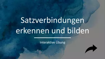 Vorschau - Interaktives Material - interaktive Übungen zu Satzverbindungen - Seite 1