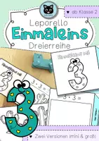 Vorschau - Unterrichtsreihen - Leporello Dreierreihe | Einführung Einmaleins - Deckblatt