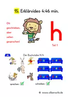 Vorschau - Fördermaterial/Inklusion - Erklärvideo 15: Der Buchstabe h - Teil 1 - Deckblatt