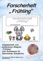 Vorschau - Arbeitsblätter - Forscherheft "Frühling" - Material zum kostenlosen Magazin der Naturdetektive (Kinatschu), #TimeForClimateAction - Deckblatt