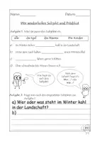 Vorschau - Unterrichtsreihen - Satzglieder: Winterliche Wiederholung Klasse 3/4 - Seite 1