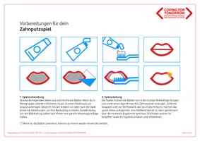 Vorschau - Stundenentwürfe - CFT Analoges Programmieren Warmup Zahnputzspiel - Seite 1