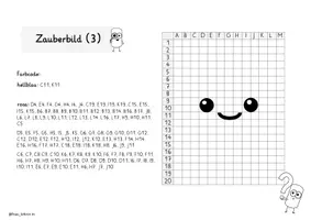 Vorschau - Arbeitsblätter - Zauberbilder - Knobeln und anmalen - Seite 3