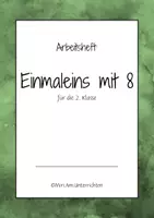 Vorschau - Unterrichtsreihen - Achterreihe Arbeitsheft: Einmaleins mit 8 - Deckblatt