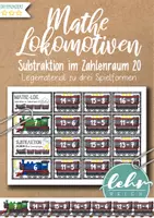 Vorschau - Unterrichtsreihen - Mathelokomotive - Lernspiele zur Subtraktion im Zahlenraum 20 - Deckblatt