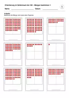 Vorschau - Arbeitsblätter - Mengen erfassen / bestimmen 1 (Zahlenraum bis 100) - Deckblatt