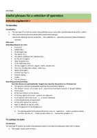 Vorschau - Arbeitsblätter - Useful phrases for a selection of operators, skill files - Seite 1