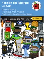 Vorschau - selbst erstellte Cliparts/Grafiken - Cliparts-set Formen der Energie -KOMMERZIELL NUTZBAR - Deckblatt