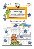 Vorschau - Mal- und Bastelvorlagen - Rechnen und malen- Frühling - Deckblatt