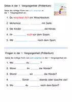 Vorschau - Arbeitsblätter - Reflexive Verben im Präteritum - Seite 3
