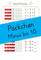 Vorschau - Arbeitsblätter - Starke Päckchen / Minus-Päckchen - Subtraktion ZR 10 - Mathematik Klasse 1 - Seite 1