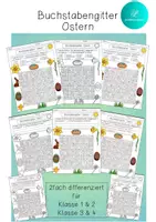 Vorschau - Arbeitsblätter - Mega Bundle OSTERN - großes Ostern Paket Deutsch Mathematik Englisch - Deckblatt