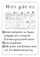 Vorschau - Arbeitsblätter - Textaufgabe lineares Gleichungssystem • Arbeitsblatt mit QR zu Videos - Seite 2