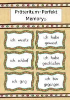 Vorschau - Stationenlernen - Präteritum - Perfekt Memory® - Deckblatt