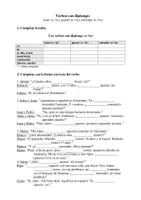 Vorschau - Arbeitsblätter - Verbos con diptongo - Deckblatt