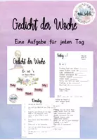 Vorschau - Arbeitsblätter - Gedicht der Woche: Er ist´s - eine Aufgabe für jeden Tag - Deckblatt