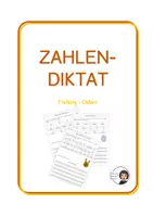 Vorschau - Arbeitsblätter - Zahlendiktat: Frühling und Ostern - Deckblatt