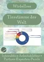 Vorschau - Arbeitsblätter - Weltweite Verteilung der Tierstämme - interaktiv - Deckblatt