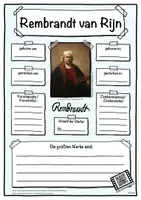 Vorschau - Unterrichtsreihen - Künstler Steckbrief Rembrandt van Rijn - Deckblatt