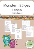 Vorschau - Arbeitsblätter - Monstermäßig Lesen - Leseübungen - Deckblatt