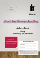 Vorschau - Arbeitsblätter - Übung: Berechnung des pH-Wertes - Deckblatt