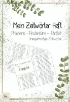 Vorschau - Fördermaterial/Inklusion - Unregelmäßige Zeitwörter - Präsens, Präteritum, Perfekt - Deckblatt