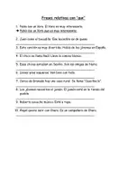 Vorschau - Arbeitsblätter - Frases relativas con "que" - hoja de trabajo - Deckblatt