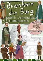Vorschau - Arbeitsblätter - Bewohner der Burg - Personenkarten, Arbeitsblätter & Flipcards - Seite 1