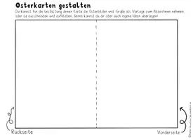 Vorschau - Mal- und Bastelvorlagen - Basteln zu Ostern, Osterkarten, Kunst Ostern, 1€ Spende - Seite 1