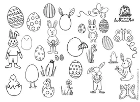 Vorschau - Mal- und Bastelvorlagen - Basteln zu Ostern, Osterkarten, Kunst Ostern, 1€ Spende - Seite 3