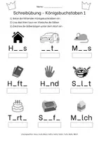 Vorschau - Arbeitsblätter - Schreibübung zu Königsbuchstaben - Seite 1