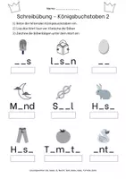 Vorschau - Arbeitsblätter - Schreibübung zu Königsbuchstaben - Deckblatt