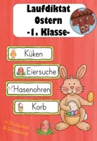Vorschau - Arbeitsblätter - Laufdiktat/ Schleichdiktat Ostern Klasse 1 - Deckblatt