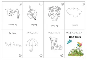 Vorschau - Arbeitsblätter - Mini-Leseheftchen Frühling / Ostern (1.Kl) Leseförderung - Seite 3