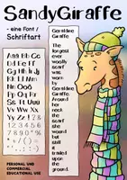 Vorschau - selbst erstellte Schriftarten - Sandy Giraffe - Schriftart / Schrift / Font - Deckblatt