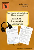 Vorschau - Arbeitsblätter - Krrktrlsn: Die perfekte Ueberschrift - Deckblatt