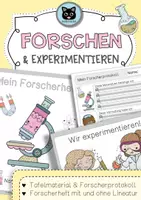 Vorschau - Arbeitsblätter - Forschen & Experimentieren - Tafelmaterial, Forscherheft, Forscherprotokoll - Deckblatt