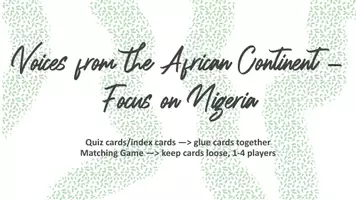 Vorschau - Arbeitsblätter - Abi Vorbereitung Nigeria Matching Game | Quiz | Cards - Seite 2