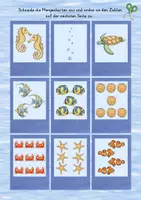 Vorschau - Bildkarten - Unter Wasser - Mengenkarten - #Freebie - Seite 1