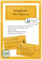 Vorschau - Videos - Lernvideo Satzglieder: Wem-Ergänzung / Dativobjekt - Deckblatt