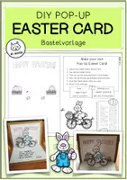 Vorschau - Mal- und Bastelvorlagen - Bastelvorlage für eine POP-UP Easter Card (ENGLISCH) - Deckblatt