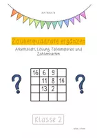 Vorschau - Stundenentwürfe - Zauberquadrate ergänzen - Deckblatt
