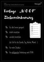 Vorschau - Arbeitsblätter - Vorlage Zielvereinbarung Förderplan Ziel WOOP - Deckblatt