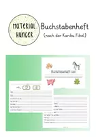 Vorschau - Arbeitsblätter - Buchstabenheft (nach der Karibu Fibel) - Deckblatt