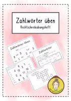 Vorschau - Arbeitsblätter - Rechtschreibübungsheft: Zahlwörter üben - Deckblatt