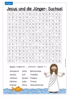 Vorschau - Arbeitsblätter - Jesus und die Jünger - Suchsel (Bibelgeschichte) - Deckblatt