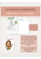Vorschau - Arbeitsblätter - La ficha de corrección - Material zur Berichtigung von Klausuren - Deckblatt